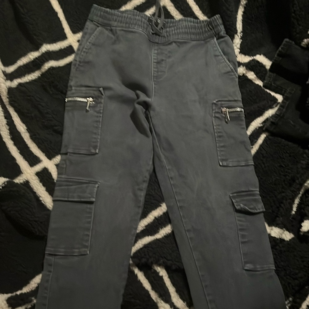 Gray cargo pants
